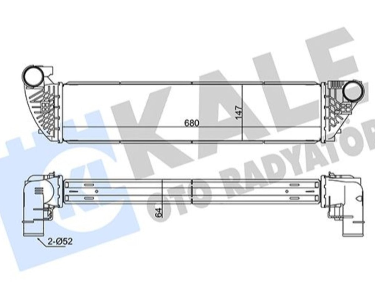 Renault Espace 4 Laguna 2 Vel Satis Turbo Radyatörü Kale 352260 - main