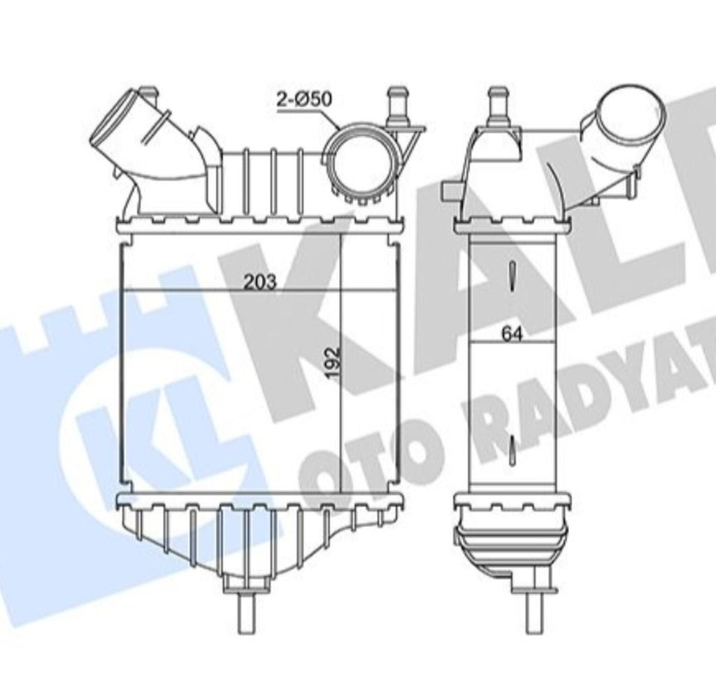 Fiat Punto 1.9 JTD Turbo Radyatörü Intercooler Kale 352350 - main
