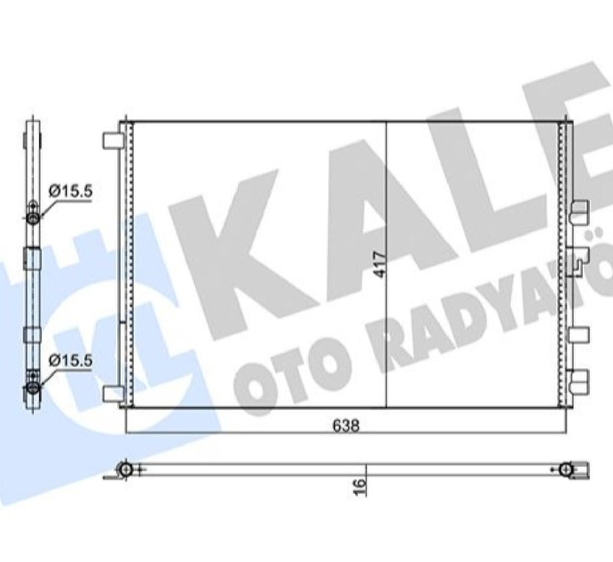 Renault Megane 2 Scenic 2 Klima Radyatörü Kondenser Kale 352575 - main
