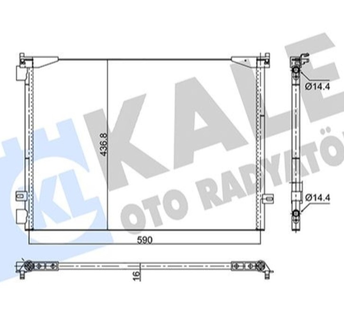 Renault Trafic Opel Vivaro Klima Radyatörü Kale Radyatör 352580 - main