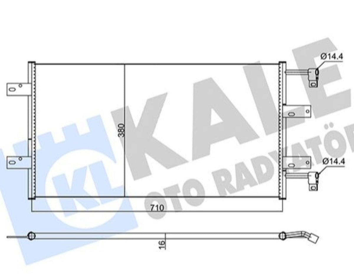 Renault Trafic II Opel Vivaro Klima Radyatörü Kale Radyatör 352585 - main