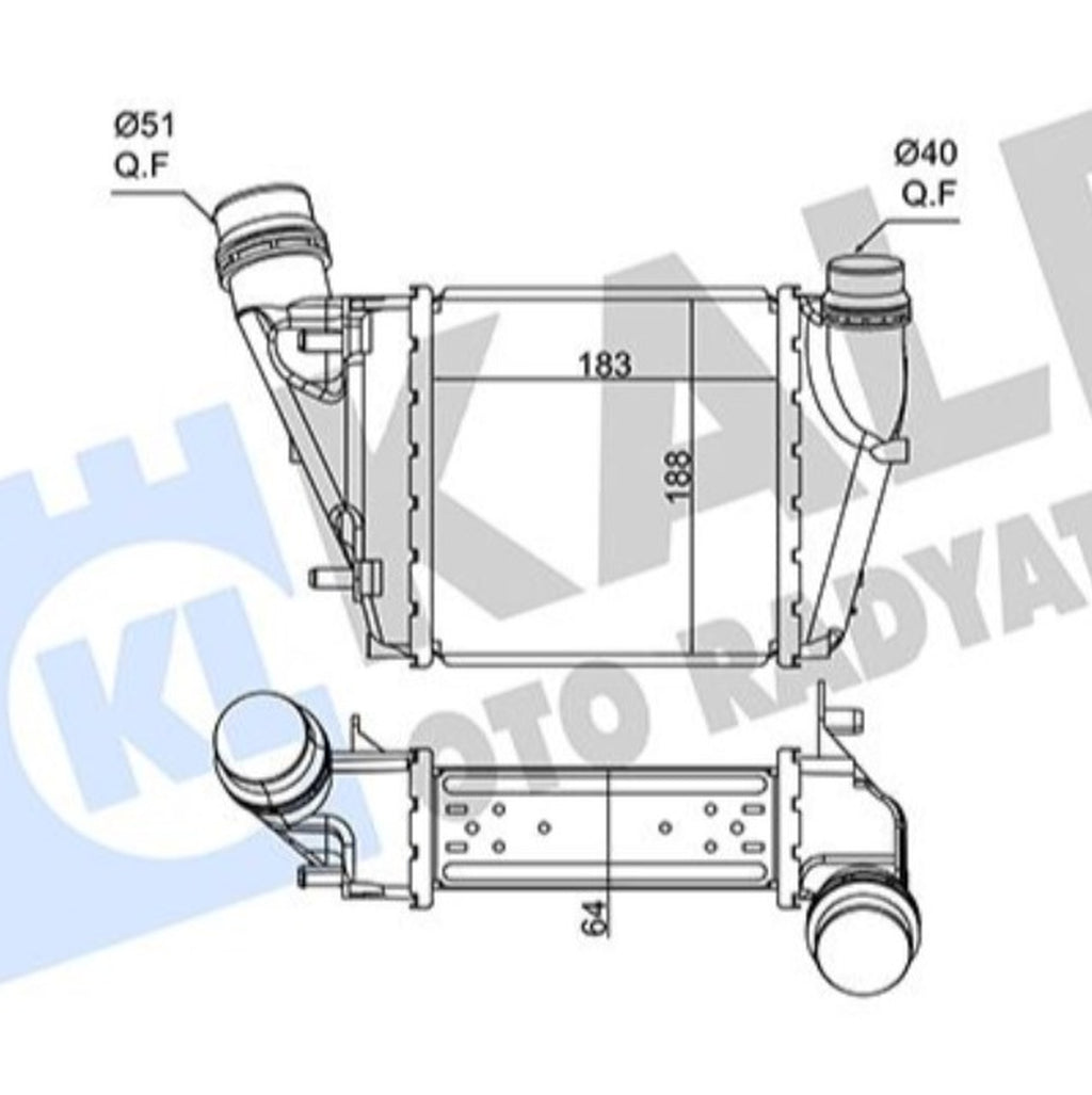 Renault Twingo 2 1.5 DCI Turbo Radyatörü İntercooler Kale 352640 - main