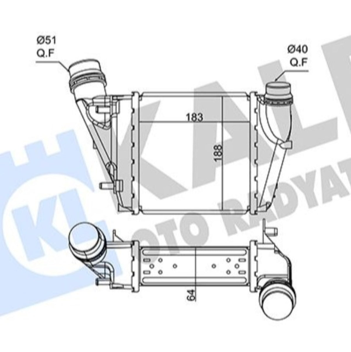 Renault Twingo 2 1.5 DCI Turbo Radyatörü İntercooler Kale 352640 - main