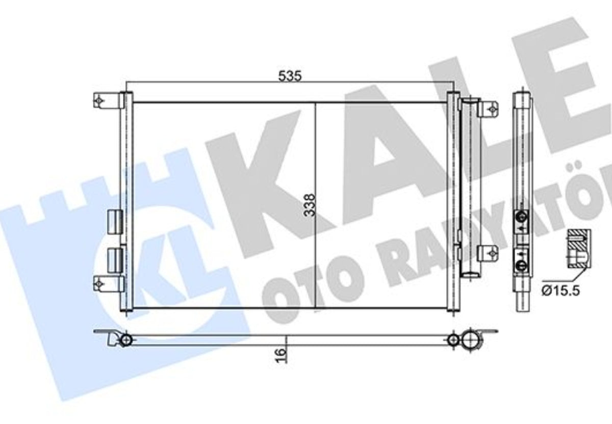 Alfa Romeo 147 GT Klima Radyatörü Kale Radyatör 353060 - main