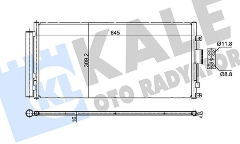 Fiat 500 500C Abarth Klima Radyatörü Kondenser Kale Radyatör 353090 - main