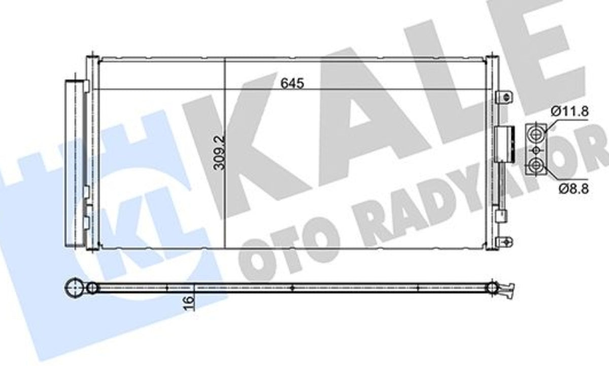 Fiat 500 500C Abarth Klima Radyatörü Kondenser Kale Radyatör 353090 - main