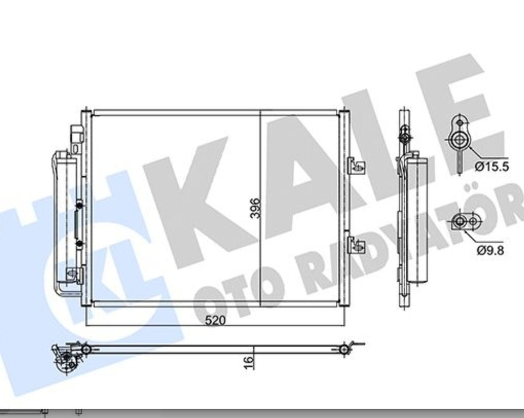 Renault Twingo II Klima Radyatörü Kale Radyatör 353180 - main