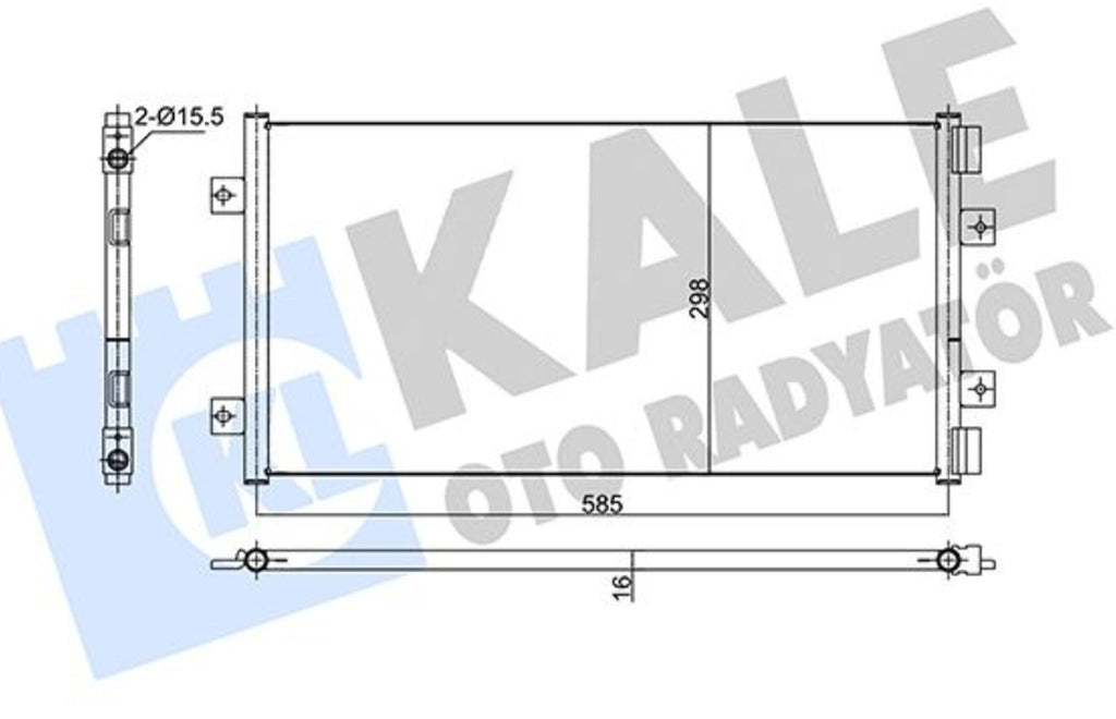 Fiat Punto 1.2 Klima Radyatörü Kondenser Kale Radyatör 353195 - main