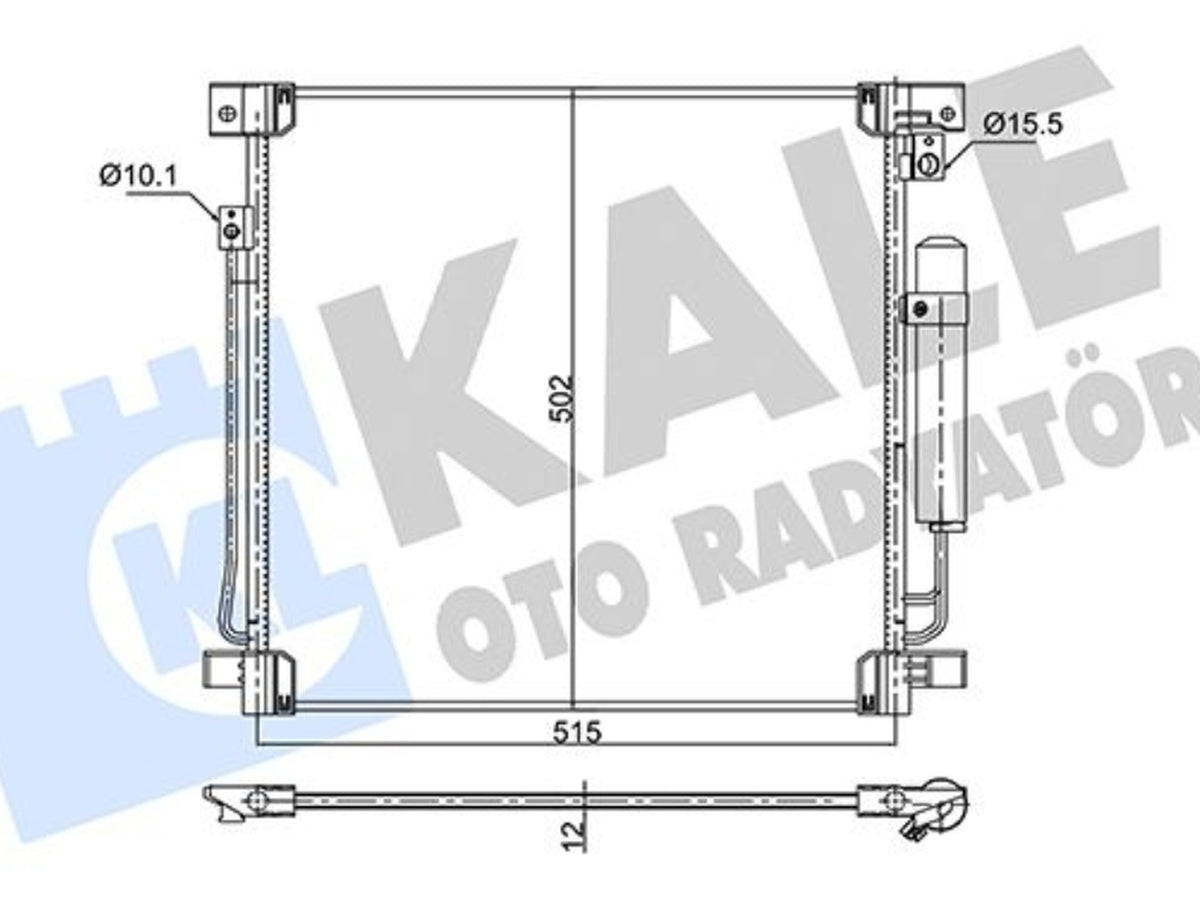 Fiat Fullback Mitsubishi L200 Klima Radyatörü Kale Radyatör 354015 - main