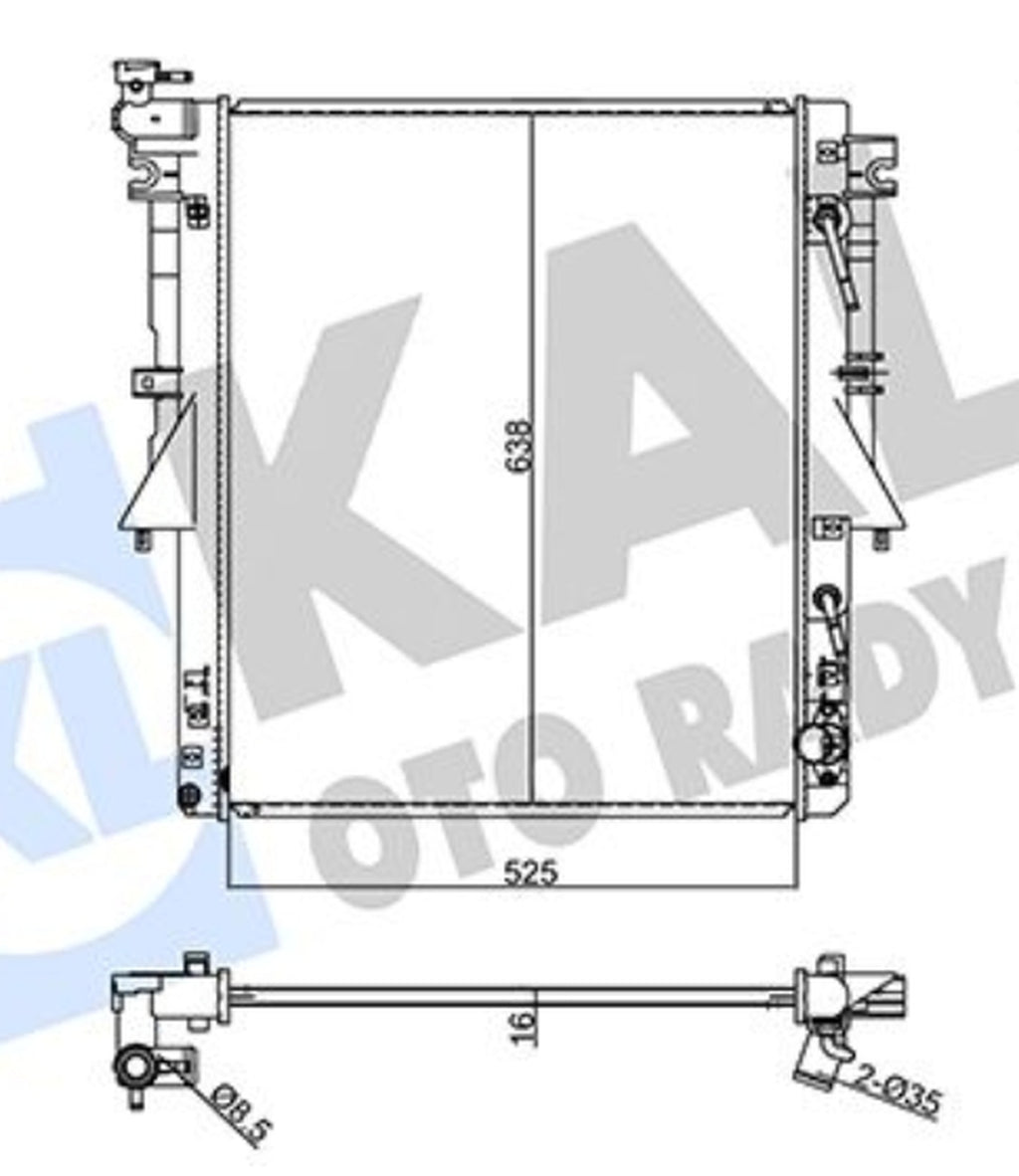 Fiat Fullback Mitsubishi L200 Triton Motor Su Radyatörü Kale 355065 - main