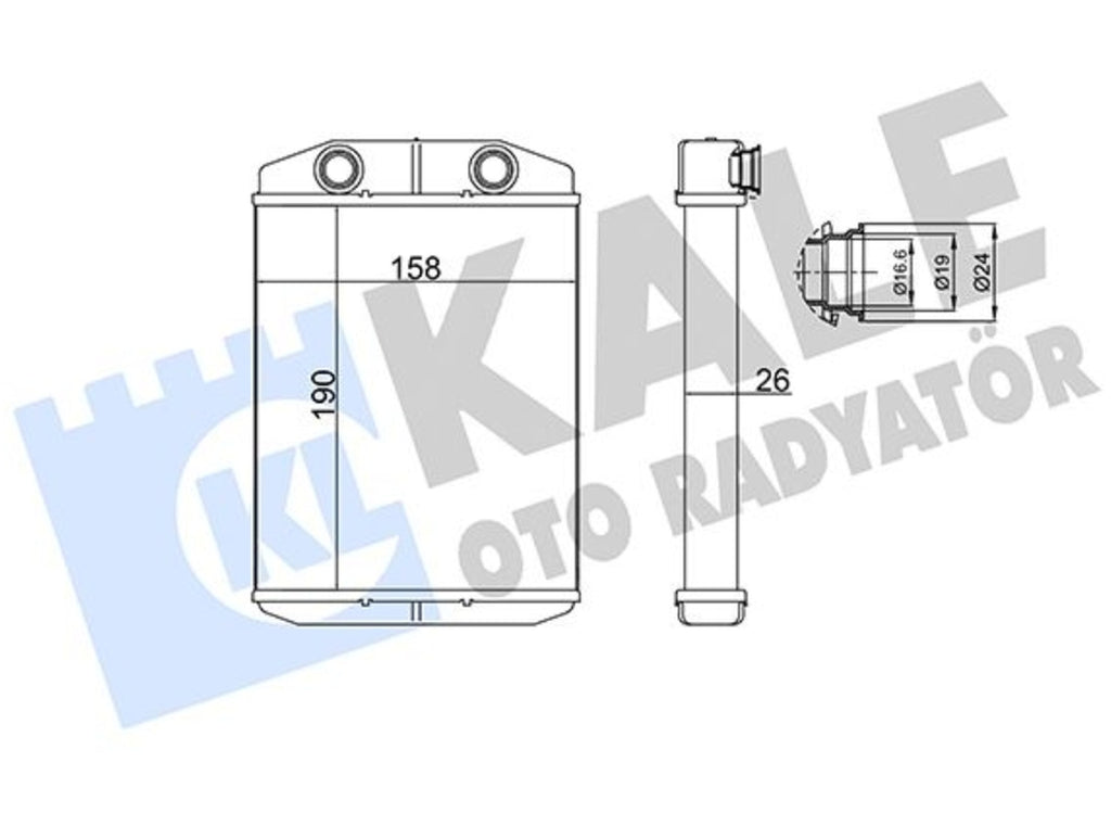Fiat Panda 500 Lancia Ypsilon Kalorifer Radyatörü Kale 355230 - main