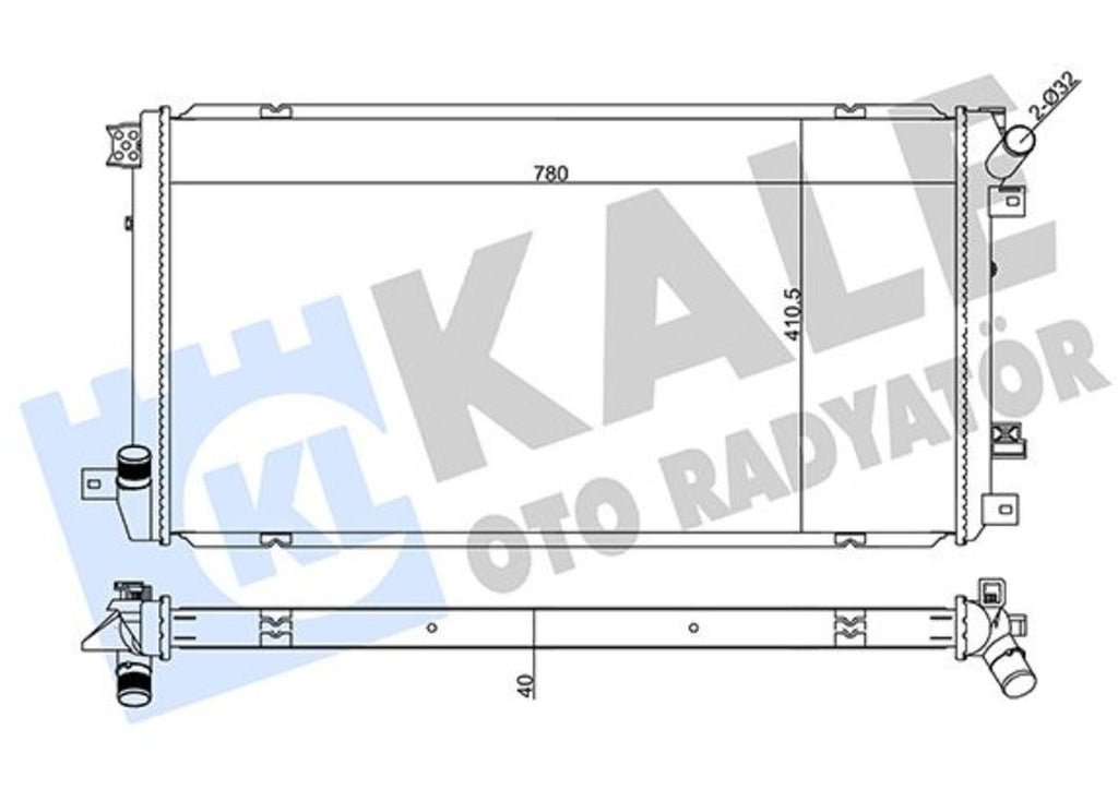 Renault Master 2 Movano Interstar Motor Su Radyatörü Kale 355575 - main