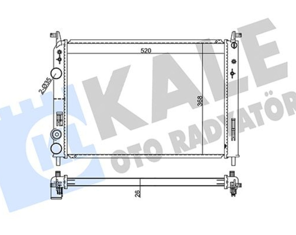 Fiat Palio Albea Strada 1.2 16V Su Radyatörü Kale Radyatör 355620 - main