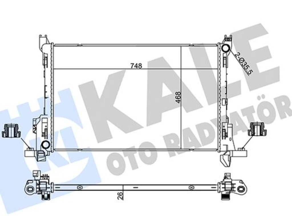 Renault Trafic 3 Opel Vivaro B Fiat Talento Su Radyatörü Kale 355630 - main