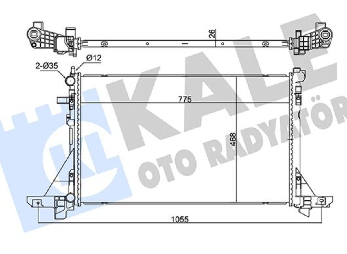 Renault Master III Opel Movano B NV400 Su Radyatörü Kale 355815 - main