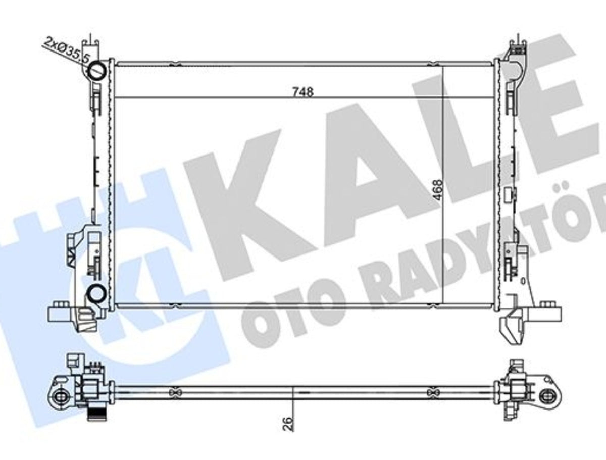 Fiat Talento Renault Trafic 3 Opel Vivaro B Su Radyatörü Kale 356320 - main