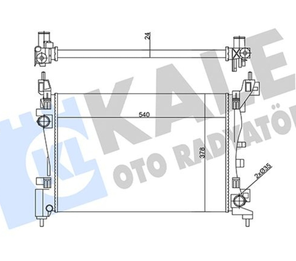 Fiat Grande Punto Fiorino Qubo Su Radyatörü Kale Radyatör 356435 - main