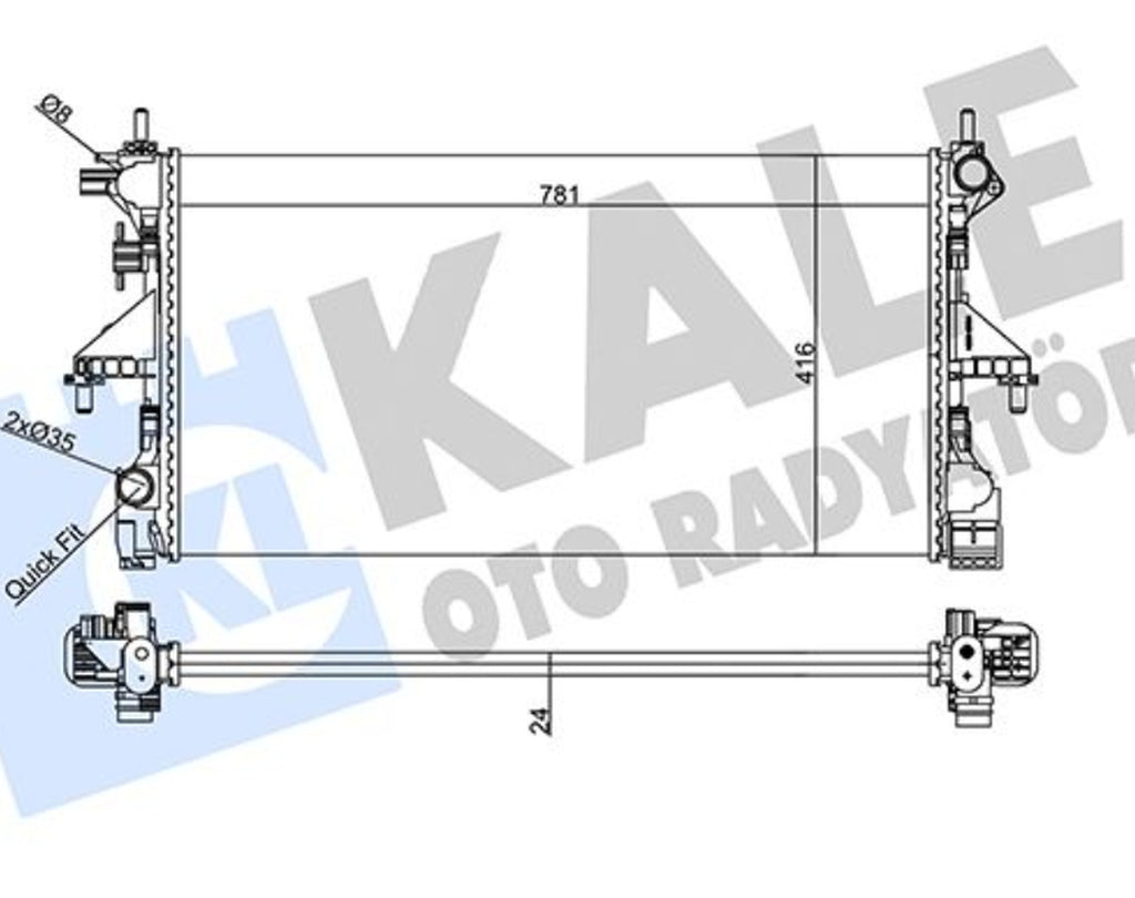Fiat Ducato Peugeot Boxer Jumper Su Radyatörü Kale Radyatör 356960 - main