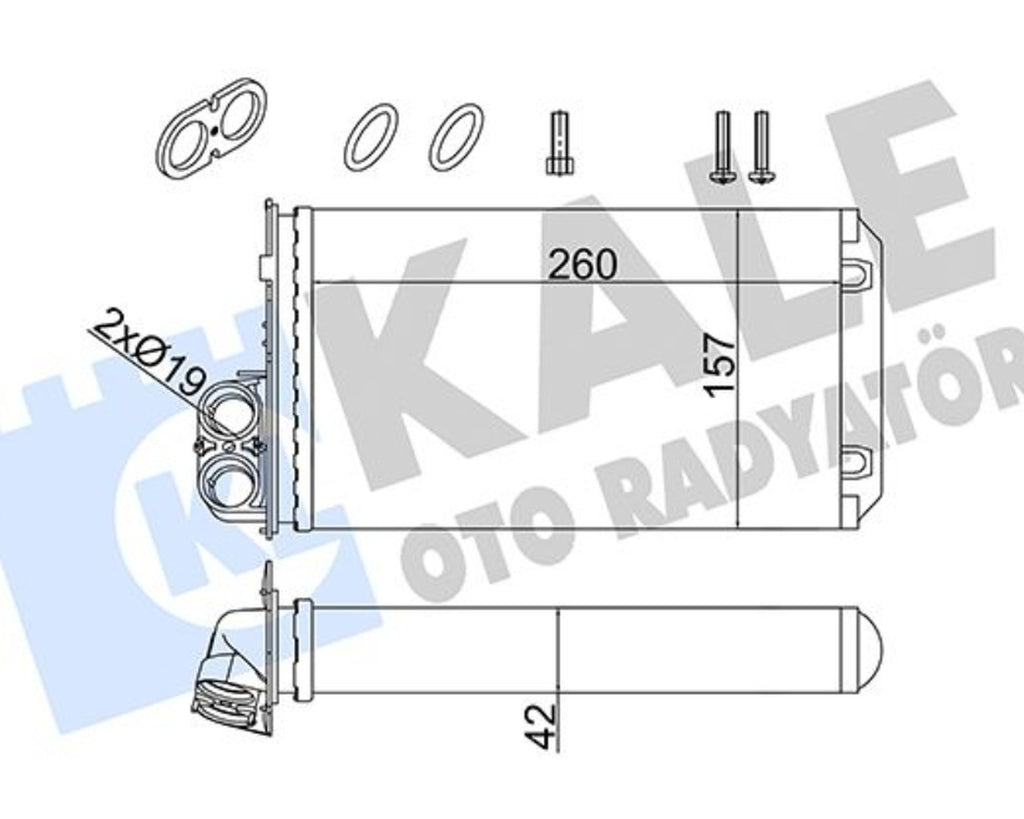Renault Trafic Vivaro Primastar Kalorifer Radyatörü Kale 357245 - main