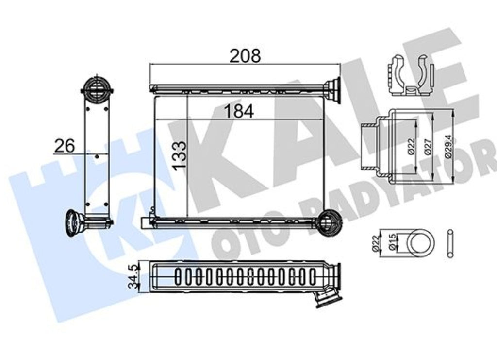 Dacia Duster 2 Lodgy Taliant Kalorifer Radyatörü Kale 357310 - main
