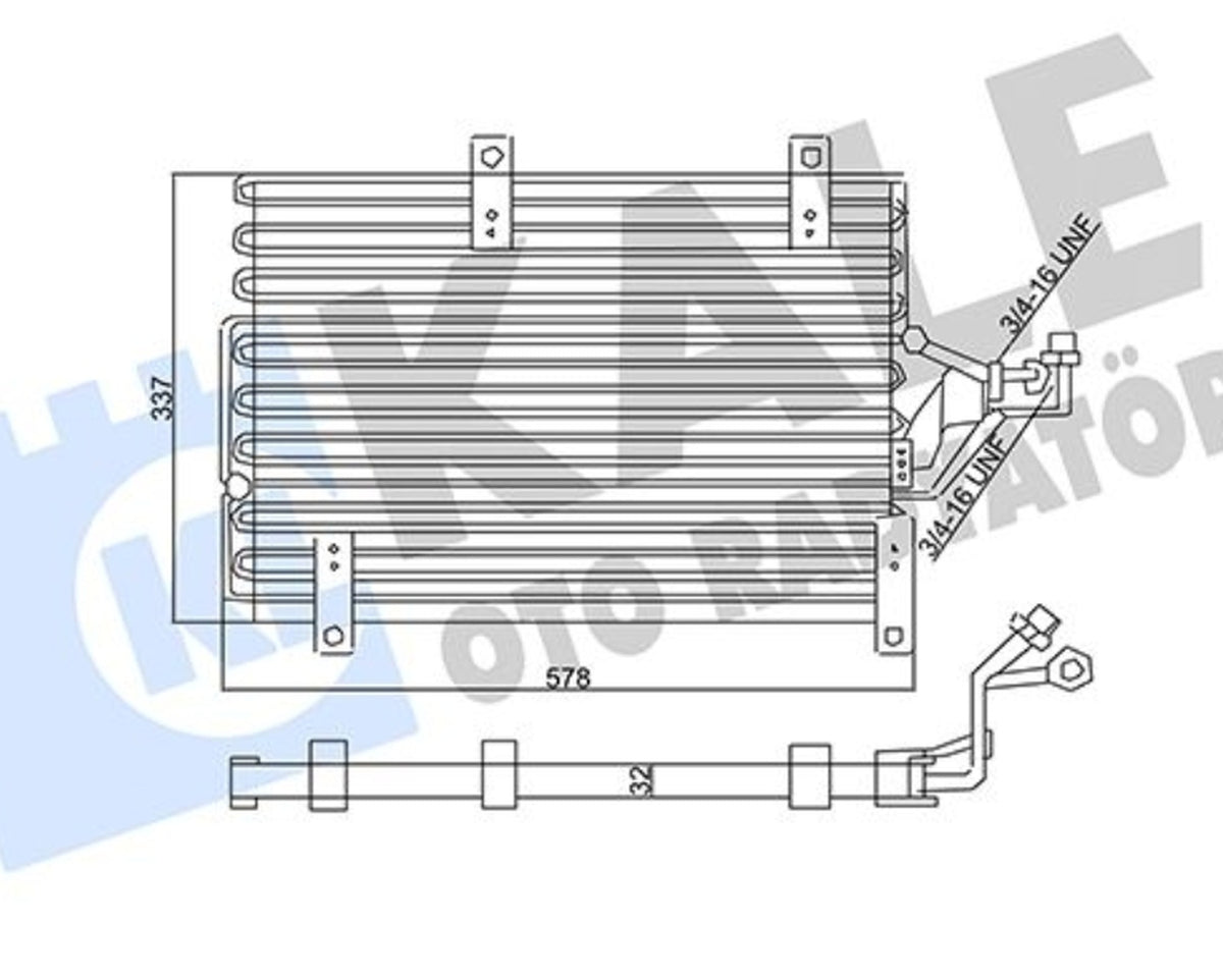 Fiat Tempra Tipo Alfa 145 146 Klima Radyatörü Kale Radyatör 357915 - main