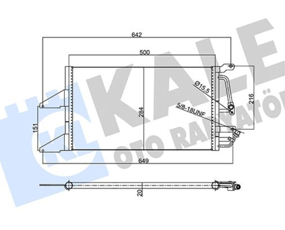 Fiat Punto Lancia Y10 Y Klima Radyatörü Kale Radyatör 358720 - main