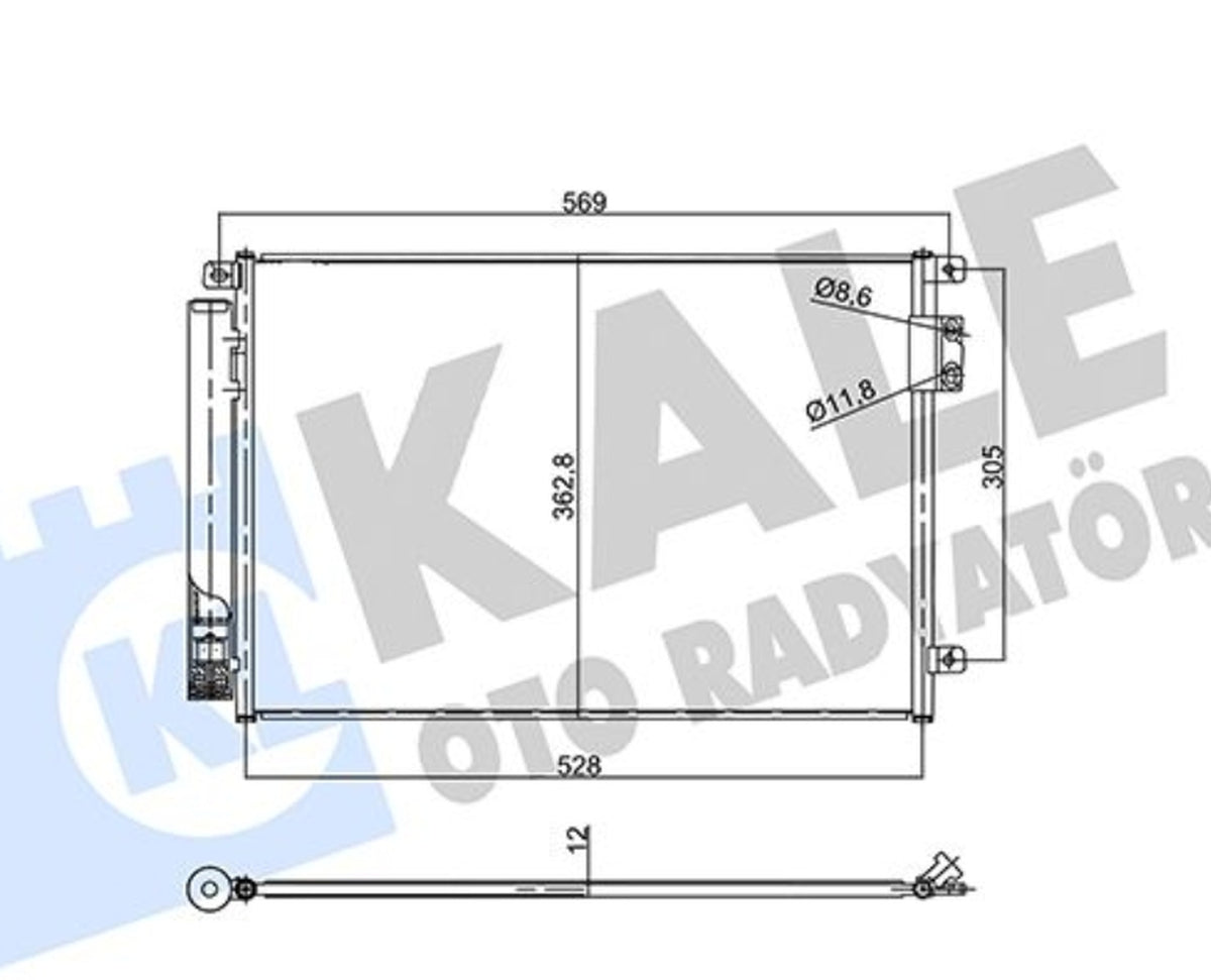 Fiat 500 500C 0.9 Klima Radyatörü Kondenser Kale Radyatör 358910 - main