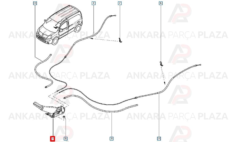 Kangoo 3 El Fren Tabancasi Komple 360100619R