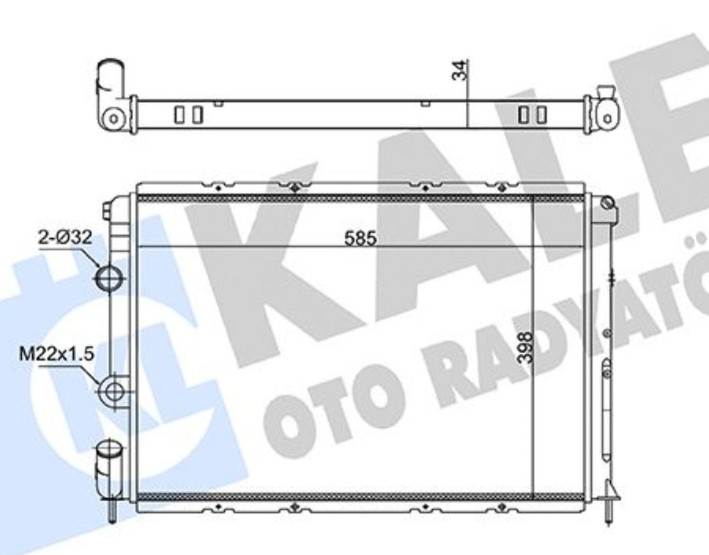 Renault Megane 1 Su Radyatörü Mekanik 1996-2003 Kale Radyatör 363065 - main