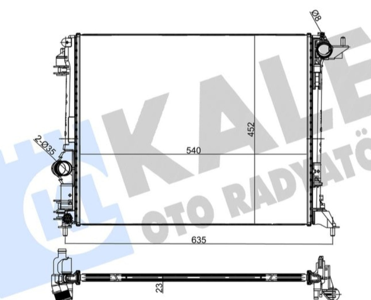 Renault Megane 4 Scenic 4 Talisman Su Radyatörü Kale 363645 - main