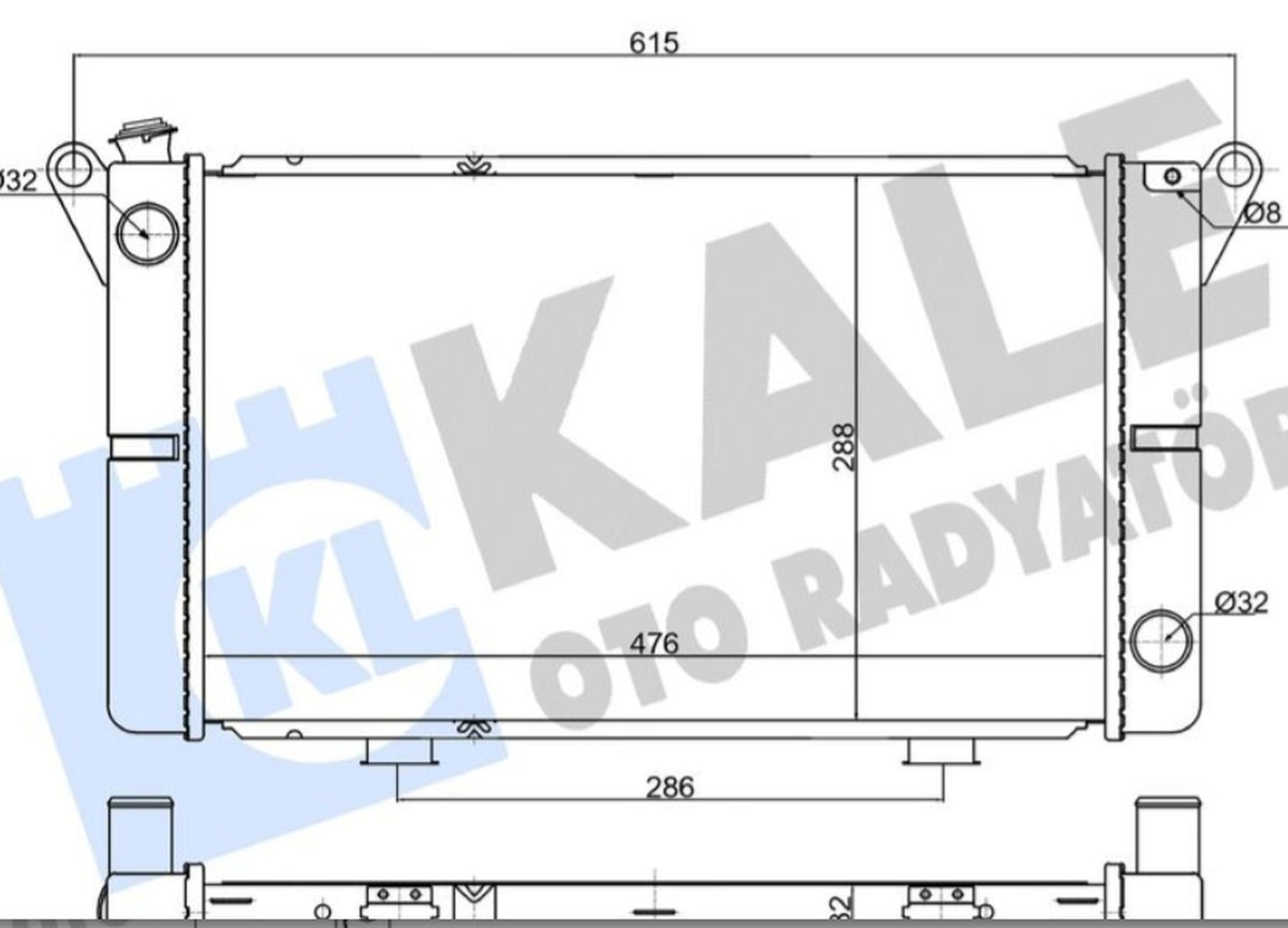 Renault R12 Toros R15 Su Radyatörü Kale Radyatör 363655 - main