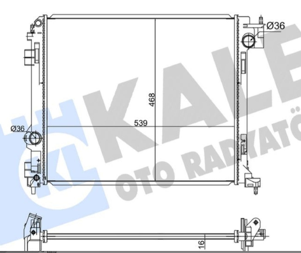 Renault Kadjar Nissan Qashqai Su Radyatörü Kale Radyatör 363690 - main