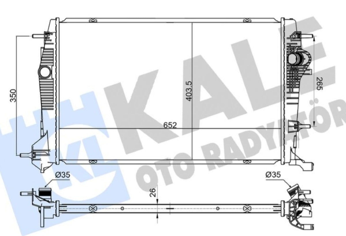 Renault Fluence Megane 3 Scenic 3 Motor Su Radyatörü Kale 363930 - main
