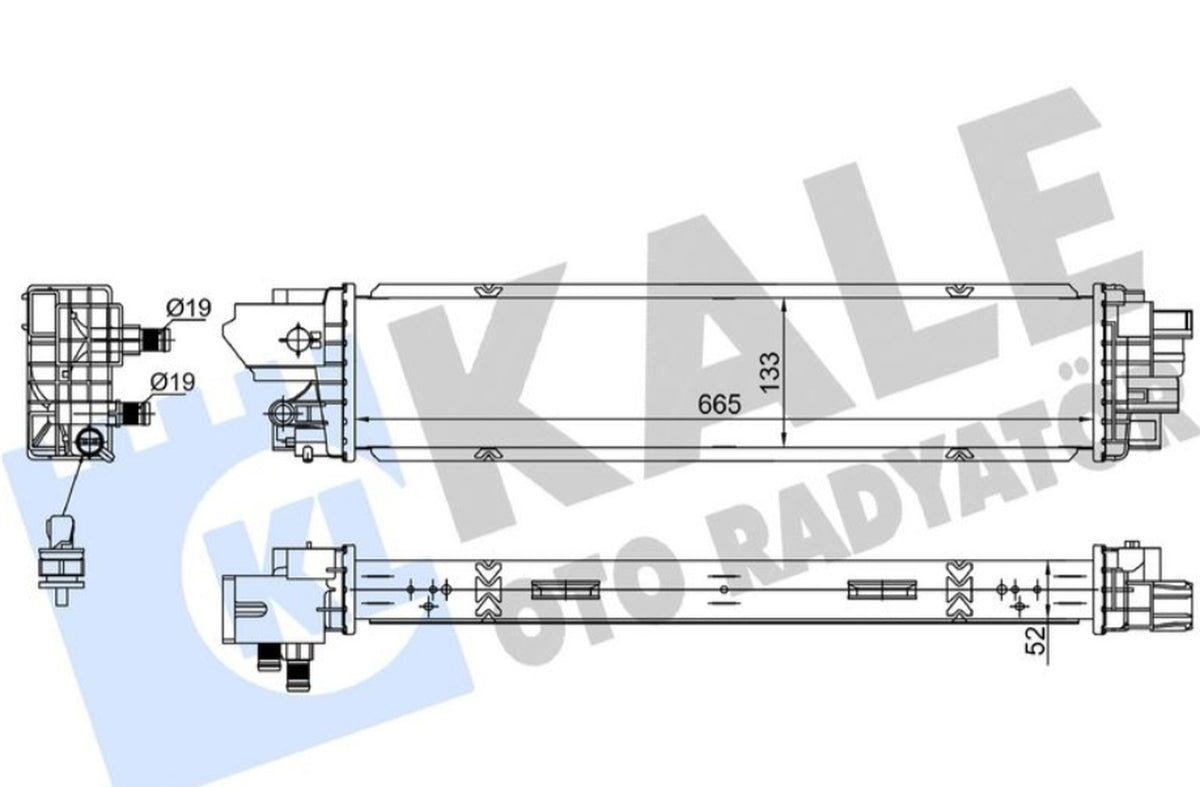Renault Trafic 3 Turbo Ara Soğutucu Radyatör Kale 363990 - main