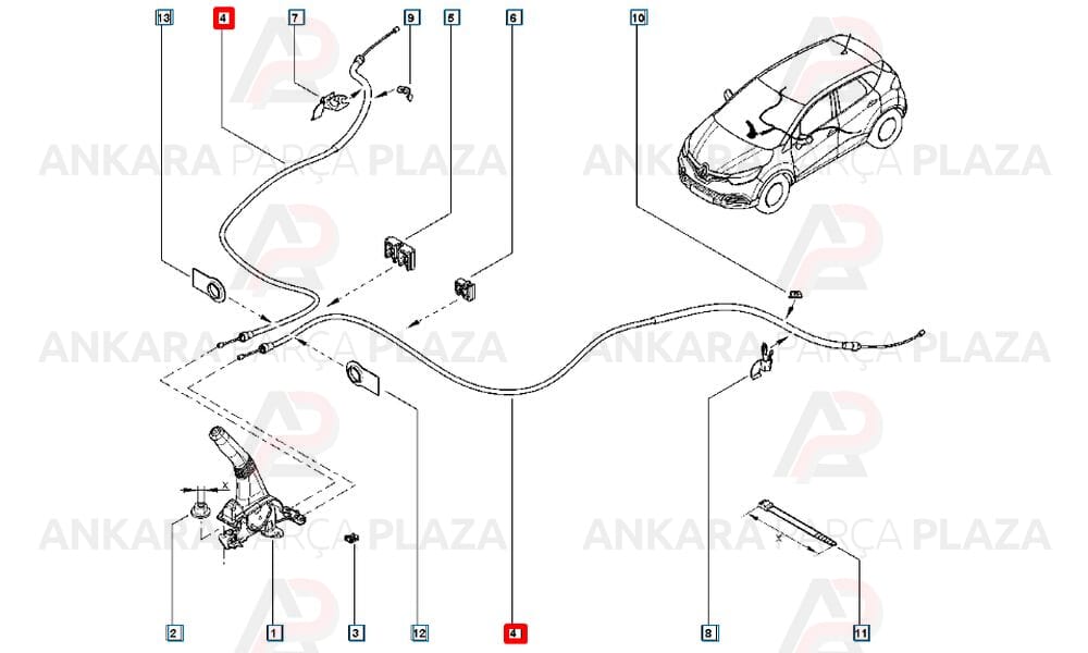 Dacia Duster 4X2 El Fren Teli 364002234R