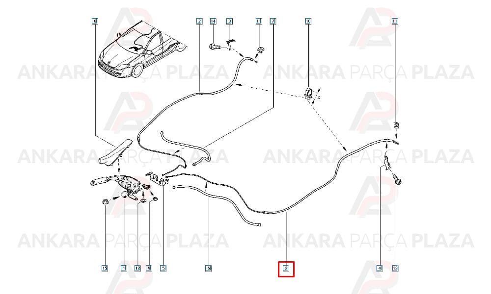 Renault Laguna 3 1.5 Dcı 07 El Fren Teli Cavo
