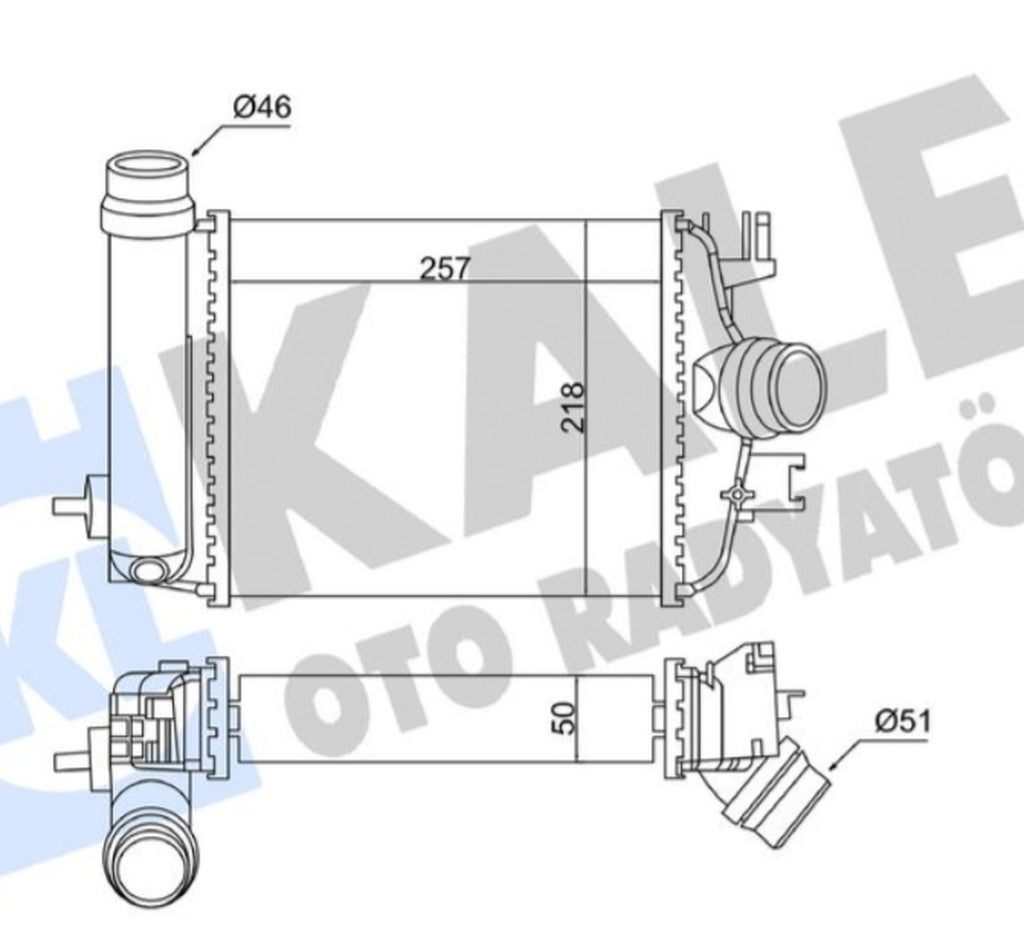 Renault Clio 5 Captur Duster Turbo Radyatörü Kale Radyatör 375815 - main