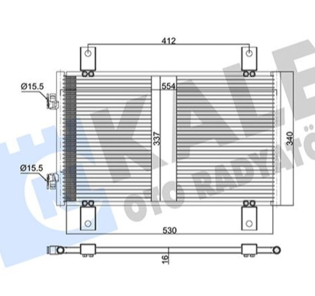 Fiat Ducato Boxer Jumper Klima Radyatörü Kale Radyatör 377600 - main