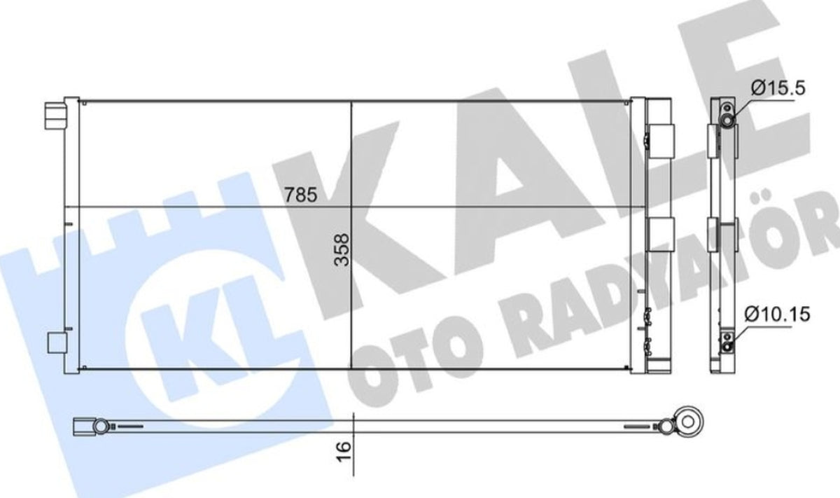 Renault Trafic 3 Opel Vivaro B Klima Radyatörü Kale Radyatör 382745 - main