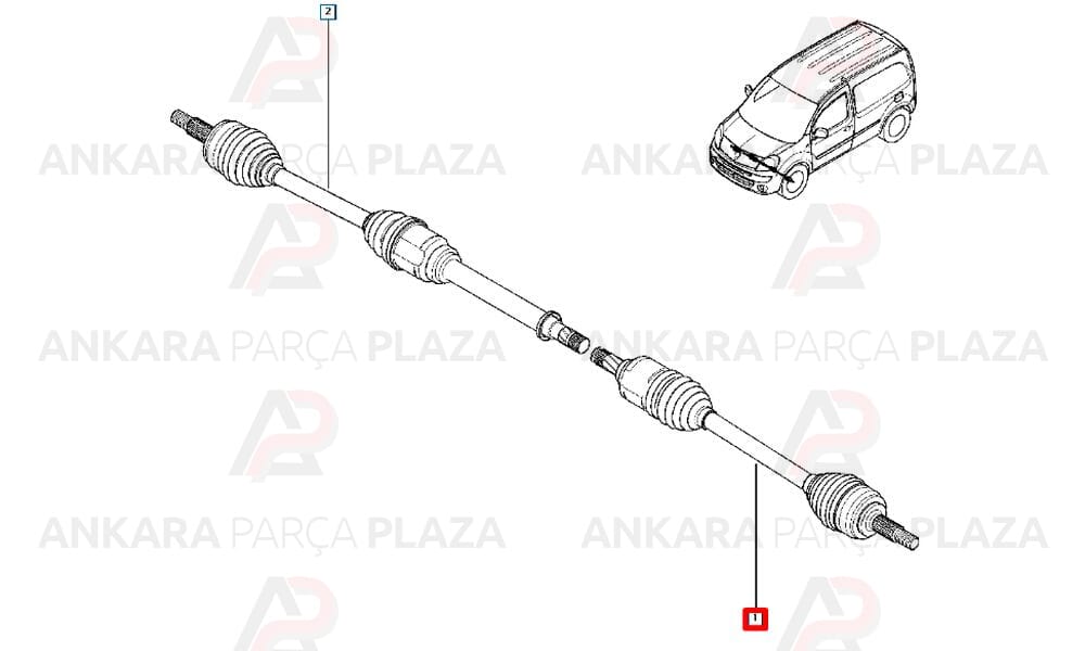 Ön Aks Komple Sol Megane 2 1,5 Dcı Ölçü : 23X26X49X 675