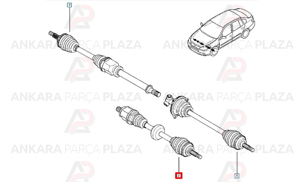 Ön Aks Sol Clio 2 Faz 1 Otomatik Absli 35 Diş