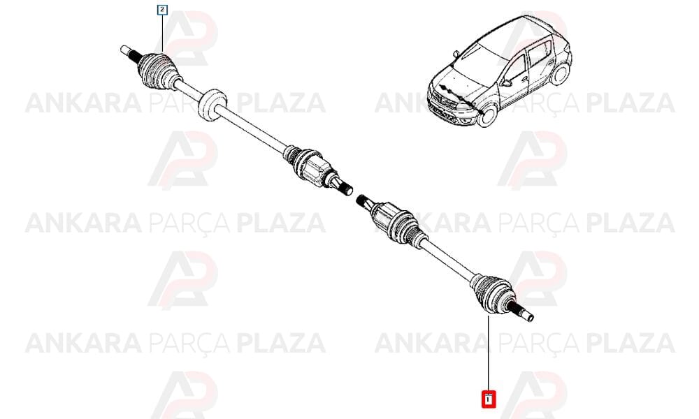 Ön Aks Sol Yeni Sandero 391017832R 391014232R