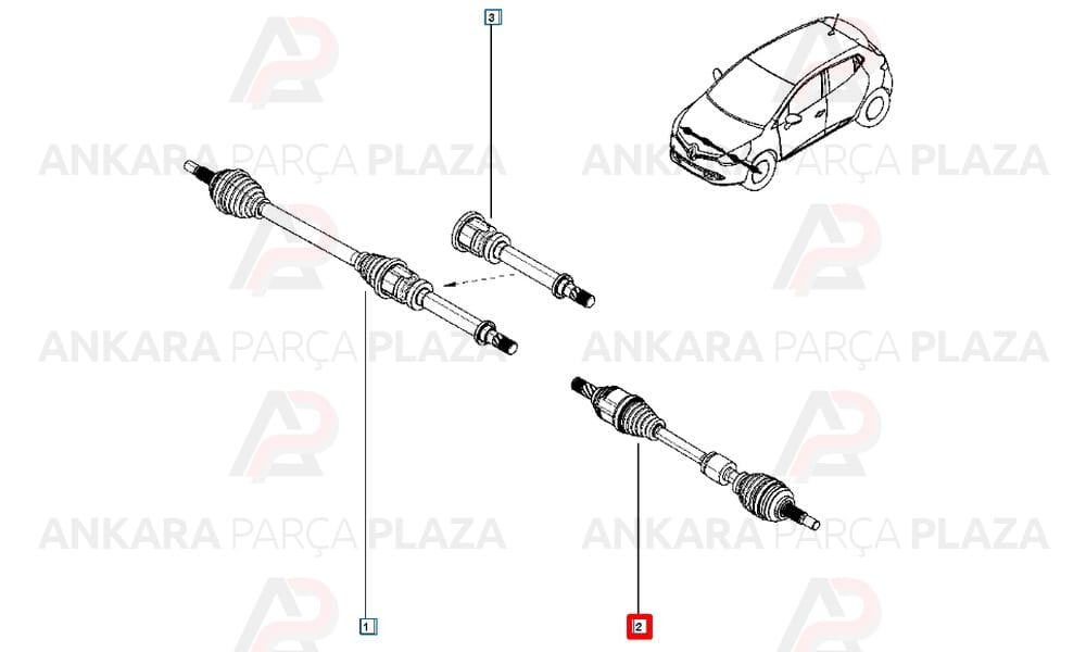 Ön Aks Sol Clio 4 1.2 16V D4F