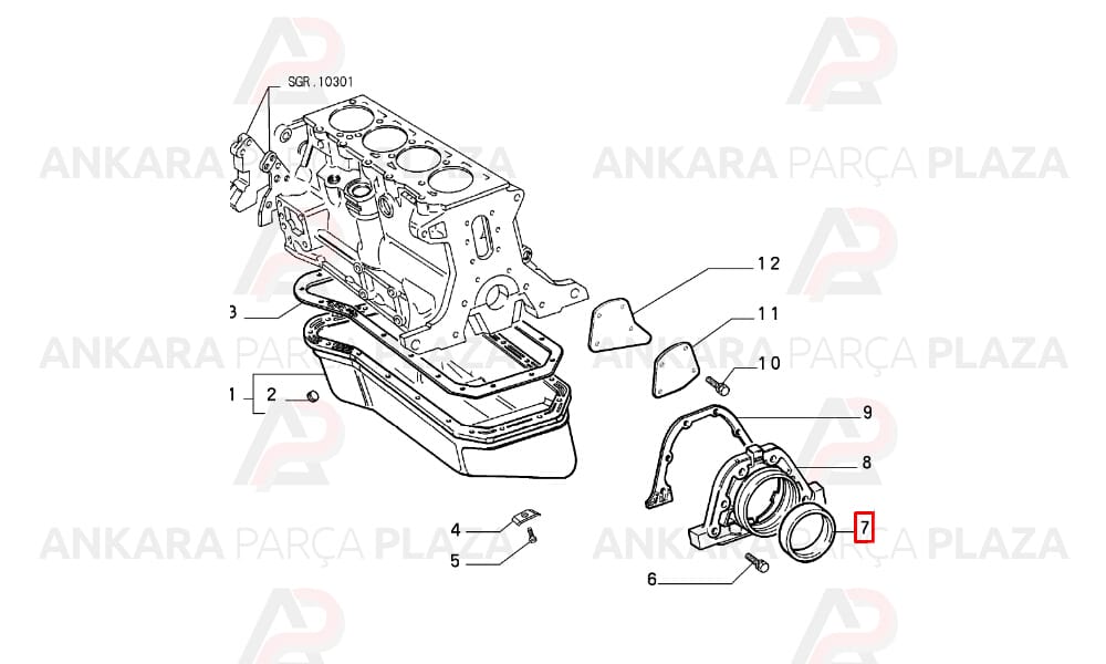 Krank Keçesi Arka Şahin Doğan Kartal 1.6 Ölçü 74X90X10