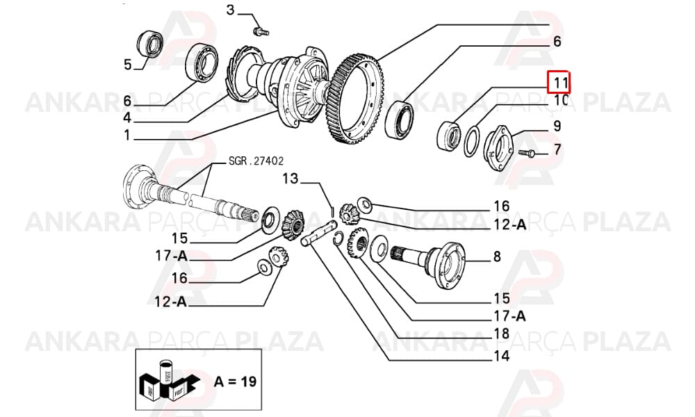 Defransiyel Sağ Çıkış Keçesi Fiorino 1.3 Mtj 16V 29.8X52X10X13.5