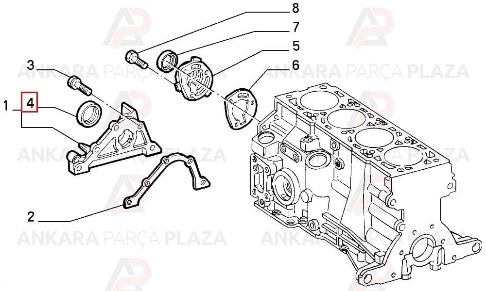 Krank Keçesi Ön Fiat Tempra 45818V 40X56X7