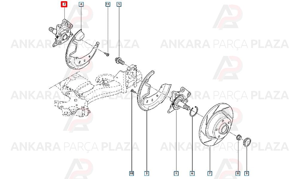 Fluence, Megane 2 Arka Taşıyıcı Sağ Orijinal 400140056R