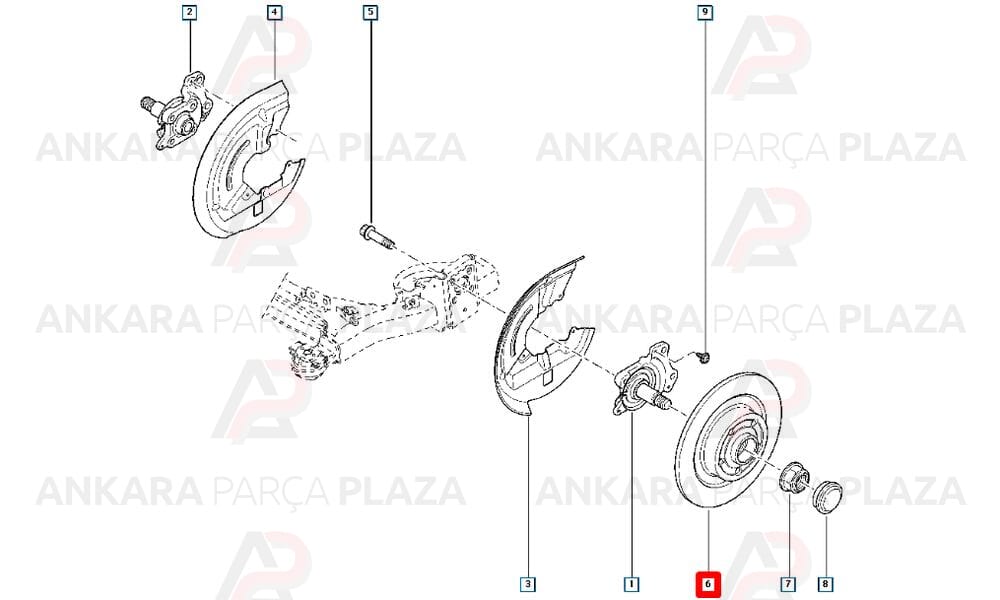 Renault Laguna 3, Latitude Arka Fren Diski Rulmanlı Bosch