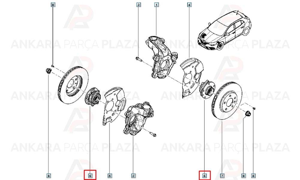 Megane 4 Kadjar Talisman Tekerlek Poryası Ön Sağ Veya Sol 5 Bijon Atf