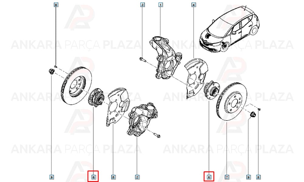 Megane 4 Kadjar Talisman Tekerlek Poryası Ön Sağ Veya Sol Snr